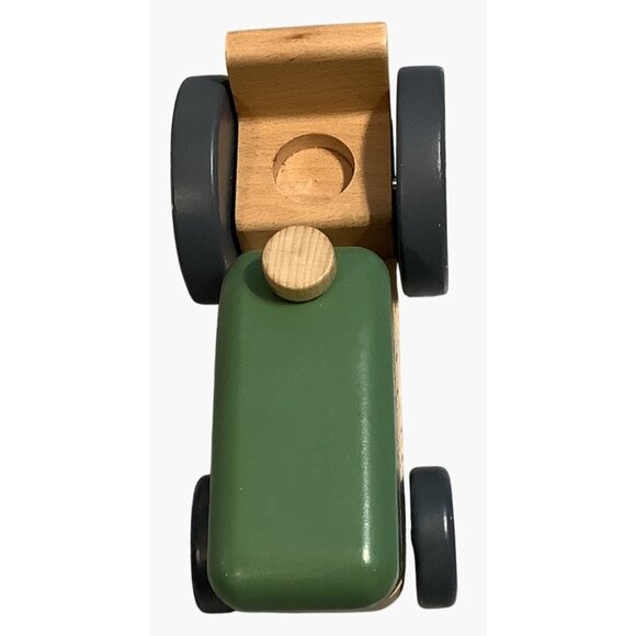 Hearth & Hand With Magnolia Wooden Toy Tractor Farm Green Tan - Picture 3 of 9